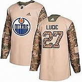 Edmonton Oilers #27 Milan Lucic Camo Adidas Veterans Day Practice Jersey,baseball caps,new era cap wholesale,wholesale hats